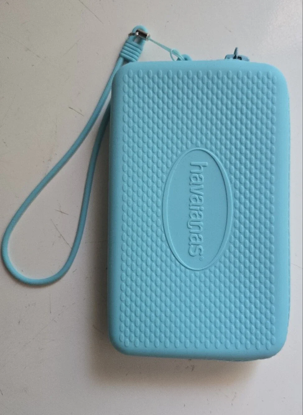 Havaianas Turquoise Zip‎ Travel Pouch / Wristlet Case